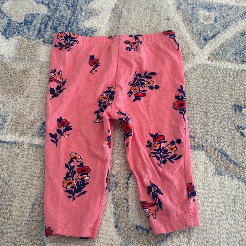 Carter's Pink Floral Leggings - Picture 3 of 3